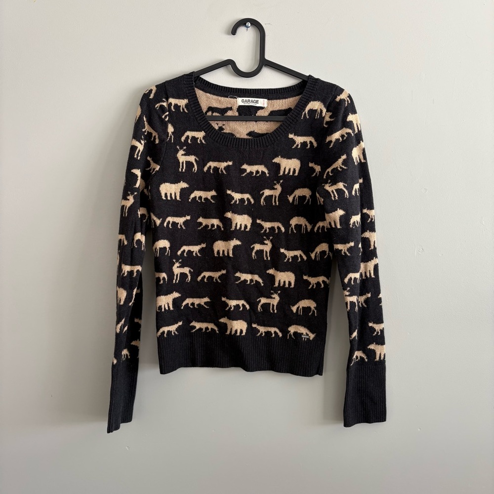 Garage Animal Pattern Sweater Size XS